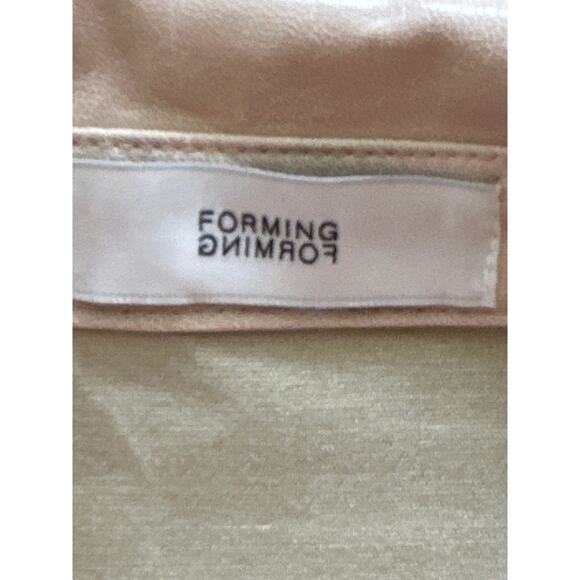 FORMING Faux Leather Button Shirt S Shacket Classic Luxury Retro Streetwear - Picture 14 of 16